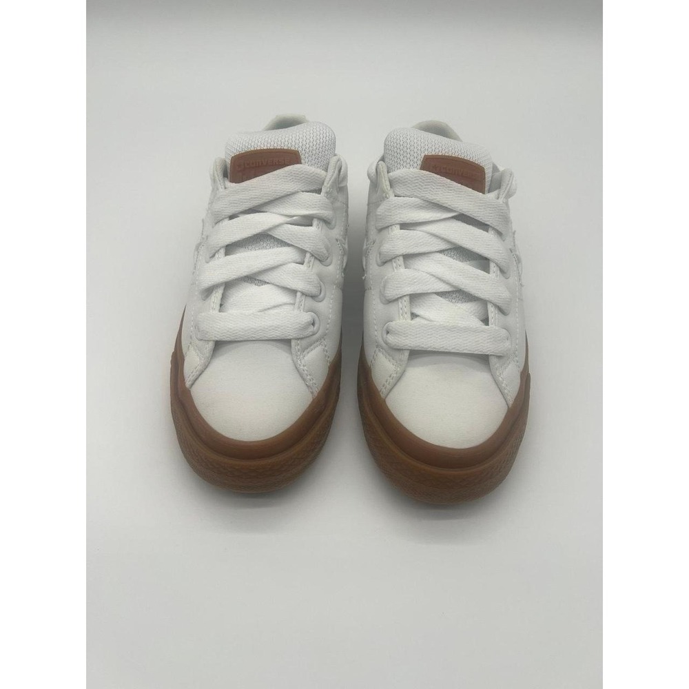 Converse One Star Low White Leather Gum Sole Sneakers 163251C - Picture 3 of 6